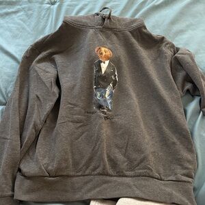 Polo by Ralph Lauren Charcoal Sweatshirt with Bear Design